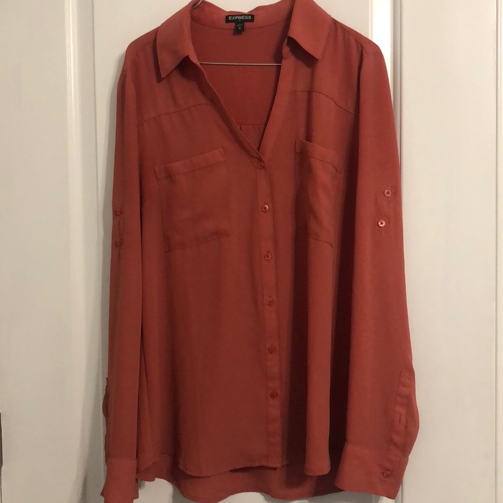 Express Pink Button Down Shirt